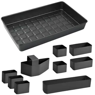 Omgoods – Backform-Set mit Zahlen und Buchstaben – 10 Stück – Verstellbare Aluminiumformen - Schwarz
