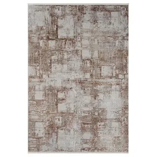 Wohnando Teppich MY-RUG Neha 2, Kurzflorteppich 200x140cm, rechteckig, Höhe: 13 mm, besonders weich, Retrostil, Vintage-Look beige 140 cm x 200 cm x 13 mm