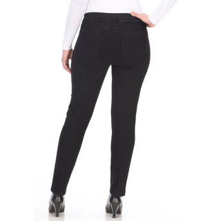 Jeansjeggings KJBRAND "JENNY", Damen, Gr. 52, N-Gr, schwarz, Denim/Jeans, Obermaterial: 78% Baumwolle, 18% Polyester, 4% Elasthan, unifarben, skinny fit lang, Jeans, angenehm weiche Quer-Stretch Qualität