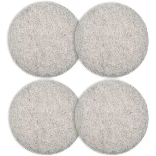 Intirilife Sitzkissen Set aus Filz 31,5 x 2,5 cm Grau