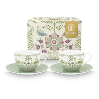 Pip Studio Lily&Lotus Tasse 0,28 l Grün 2 St.