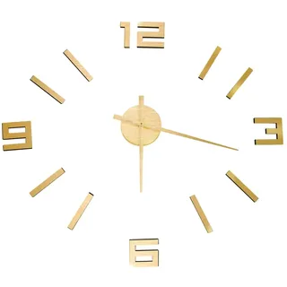 vidaXL 3D-Wanduhr 100,0 cm NA gold