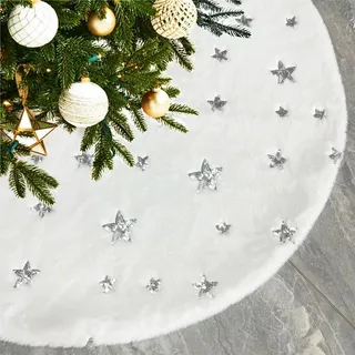 Weihnachtsbaum Decke 90cm Weihnachtsbaumdecke Rund, Weihnachtsbaum Rock Christbaumdecke Rund, Weihnachtsdecke Weihnachtsbaum Teppich Rund Tannenbaum Decke, Baumdecke Weihnachtsbaum Weihnachtsbaum Deko
