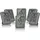 6er Set grau