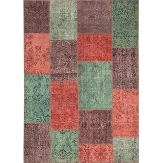 Vintage Teppich Patchwork 200 x 300 cm Mischgewebe Bunt