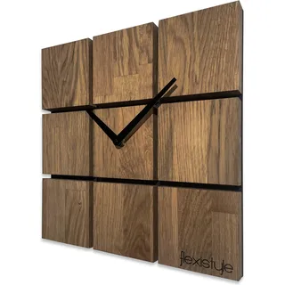 Flexistyle Harmony 30,0 cm 30 Holzwanduhr schwarz/braun