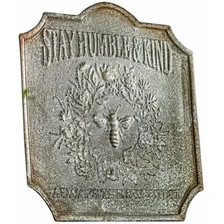 Mirabeau Wanddekoobjekt Deko-Schild Humble antikgrau grau
