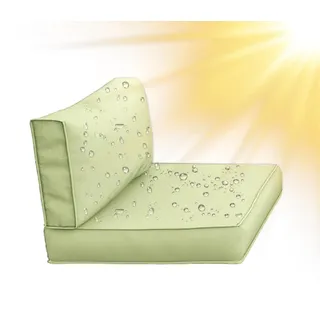 SYLC Draußen Bezüge Für Gartenpolster Wasserabweisende Rattan Sitzkissenbezug Mit Reißverschluss Terrasse Auflagen überwürfe Hussen Für L-Form/Ecke (1 Stück 65×33×10 cm,Yellow)