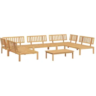 vidaXL 6-tlg. Garten-Sofagarnitur aus Paletten Massivholz Akazie