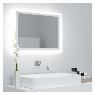 vidaXL Badezimmerspiegelschrank LED-Badspiegel Weiß 60x8,5x37 cm Acryl (1-St) weiß