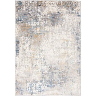Teppich DY-PORTLAND-ABSTRACT, Mazovia, 200x300, Abstraktes, Vintage, Kurzflor, Gemustert blau|grau 200x300