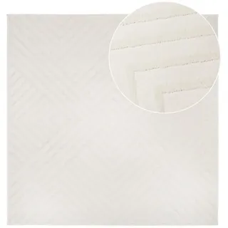 Tapiso Teppich, Creme, Textil, Grafikmuster, Quadratisch, 120x120 cm, Teppiche & Böden, Teppiche