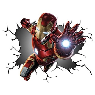 Chicbanners V00258 Selbstklebendes Poster Marvel Avengers Iron Man, Wandloch-Optik, Maße 1000 mm breit x 600 mm hoch, Größe L