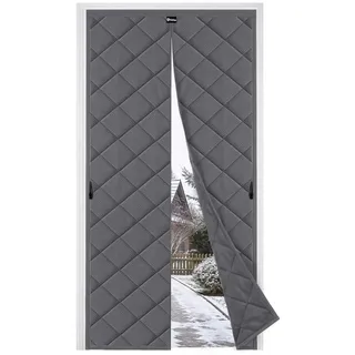 Sekey Türvorhang Türvorhang Blickdicht Thermovorhang Kälteschutz Wärmeschutz Magnetisch, Isoliert Winddicht für Wohnzimmer & Balkon, Selbstklebend 100 cm x 220 cm