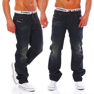 Diesel Gerade Jeans Diesel Herren Jeans Larkee 0835H Dezenter Used-Look, Größe: W28 L32 blau