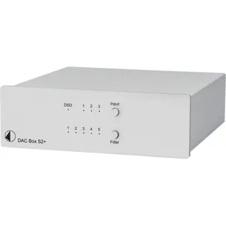 Pro-Ject DAC Box S2+, High End DAC mit 32bit und DSD256 Support (Silber)