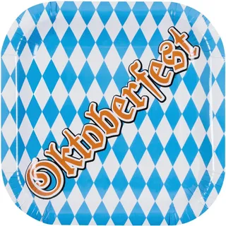 Oktoberfest Bavaria 30 Teller Oktoberfestteller 25x25 cm rechteckig