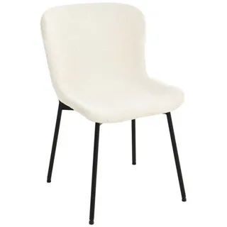 Mid.you Stuhl, Weiß, Holz, Metall, Textil, Pappel, Sperrholz, Rundrohr, 50x79x59 cm, Esszimmer, Stühle, Esszimmerstühle, Vierfußstühle