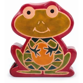 El Puente Spardose Spardose "Frosch", Handmade, Handmade gelb|grün|rot