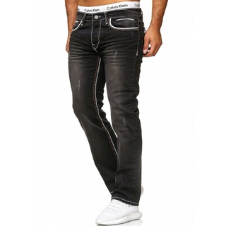 Code47 Slim-fit-Jeans Code47 Herren Jeans Denim Slim Fit Used Design Modell 5167 schwarz