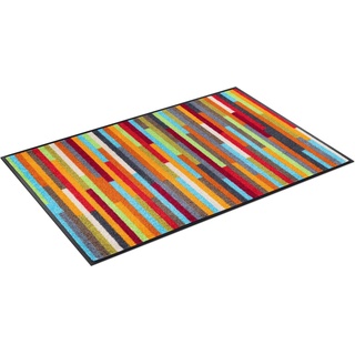 Fußmatte Mikado Stripes, wash+dry by Kleen-Tex, rechteckig, Höhe: 7 mm, Schmutzfangläufer, modernes Streifen Design, rutschhemmend, waschbar bunt 35 cm x 75 cm x 7 mm