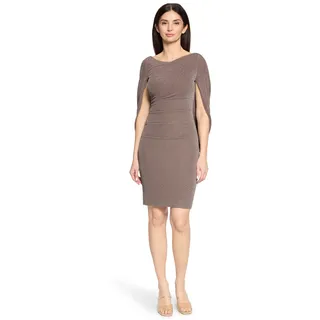 Vera Mont Cocktailkleid Glitzer-Look Taupe/Silver 44