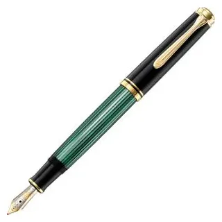 Pelikan Souverän M600 Kolbenfüller schwarz/grün/gold F (fein), 1 St.