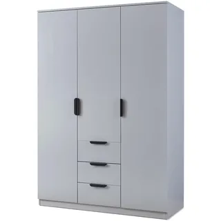 [en.casa] Kleiderschrank Eiselfing 120 x 176 x 52 cm Grau