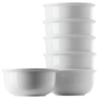 Thomas Porzellan Geschirr-Set Trend weiss Dessertschalen 14 cm Set 6tlg, Porzellan weiß