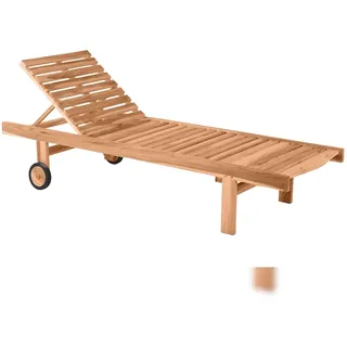 Möbilia Gartenliege 200 x 65 x 36 cm Braun