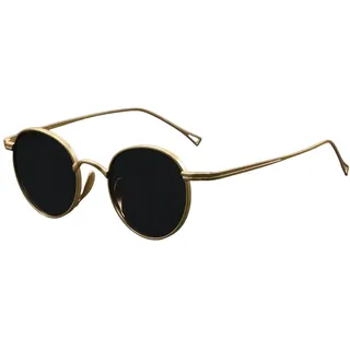 TOIPASTN Ultraleichte polarisierte Sonnenbrille aus reinem Titan für Damen und Herren im Retro-Stil - Einheitsgröße