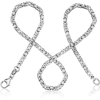 modabilé Königskette Herren Halskette 2,8mm Kette 40cm-90cm lang Silberkette I 925 Sterling Silber 55cm