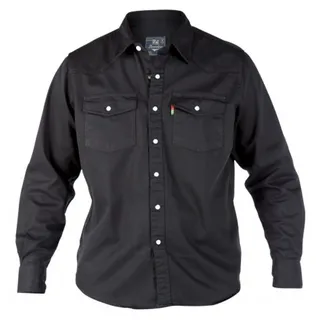 Duke KS1024 Jeans Western-Hemd schwarz in Übergrößen: Farbe: schwarz | Kragenweite: 51/52-4XL - 4XL Große Größen