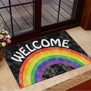 NA Fussmatte innen Regenbogen-Fußmatte Regenbogen-Willkommensmatte für Haustür innen außen dekorativ deko Wohnzimmer