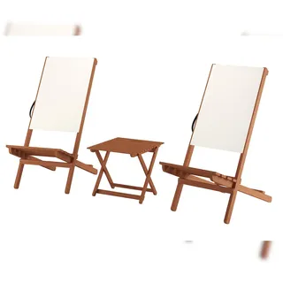 Erst-Holz Wikingerstuhl-Set Baumwolle weiß 2er Set