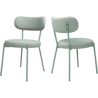 Tom Tailor 4-Fußstuhl SOFT PAD CHAIR Stoff grün 2er Set