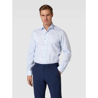 Modern Fit Business-Hemd mit Paisley-Muster, Bleu, 43