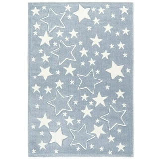 Kayoom Kinderteppich Sterne  (Blau, 150 x 80 cm, 100 % Polypropylen)