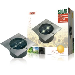 Ranex Solar Bodenstrahler Quadratisch 0,12 W Silber 5000.198