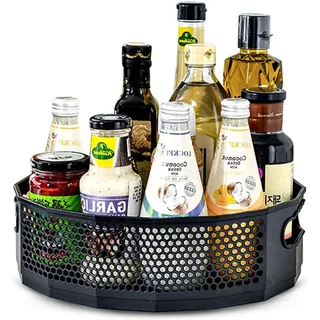 Roysmart Küchen Gewürzständer, Drehbares Gewürzregal, Drehgestell in Wabenform, Rotierender Obstständer, Drehteller Gewürzregal, Drehbare Ablage für Anrichte und Küchenschrank (22.5x6.5cm)