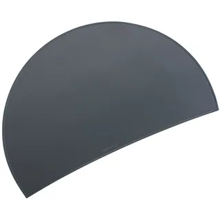 Läufer 49749 Durella Rondo Schreibtischunterlage, halbrund, rutschfeste Schreibunterlage, graphit schwarz, 73 x 48 cm, Mittel
