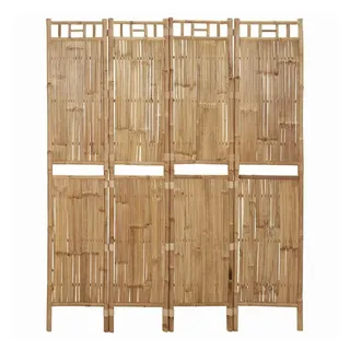 vidaXL 4-tlg. Raumteiler Bambus 160x180 cm
