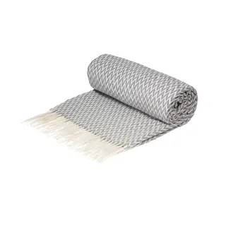 Baumwolldecke | Plaid/ Wohndecke | Hellgrau