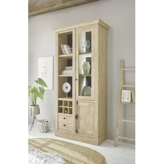 Home Affaire Vitrine Cornwall 105 x 42 x 214 cm Braun
