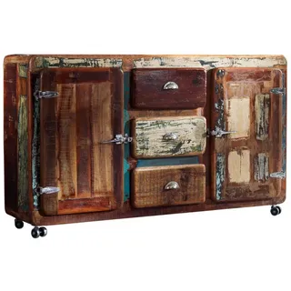 MASSIVMOEBEL24.DE Sideboard 150 x 90 x 40 cm Mehrfarbig