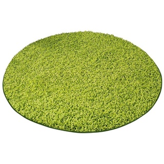 Hochflor-Teppich Barcelona, Erhältlich in 12 Farben & 2 Größen, Teppich, Floordirekt, rund grün Ø 200 cm