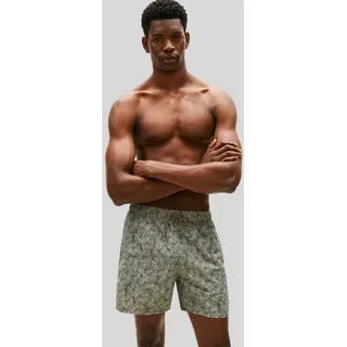 Regular Fit Badehose mit Logo Print, Oliv, M
