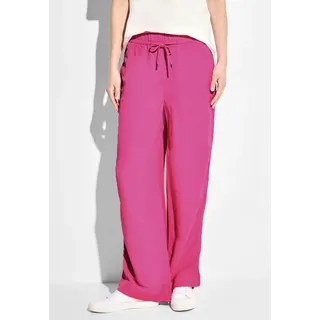 Leinenhose CECIL Gr. S (38), Länge 30, pink (bloomy pink) Damen Hosen High-Waist-Hosen in Unifarbe