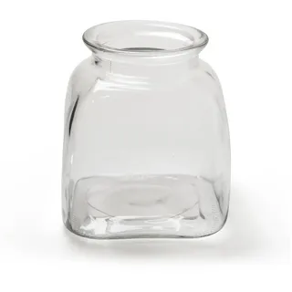 Jodeco Glasvase, Dekoglas Brooklyn H. 18cm D. 16cm eckig transparent WA