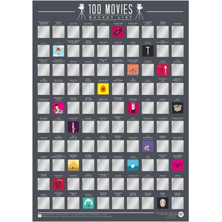 Gift Republic – 100 Movies | 100 Filme – Bucket List Liste | Poster zum Rubbeln | Filme Ratgeber Liste Filmposter als Film-Plakat zum Rubbeln | Geschenk & Merchandise für Filmfans